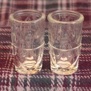 DeKuyper Cinnamon Schnapps Hot Damn! Flaming Head Shot Glass Set of Two